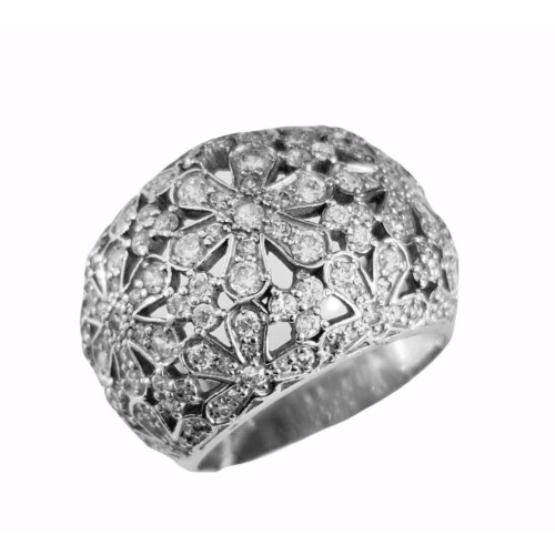 Серебро кольцо весенний аромат фианит родий 1401/9 17,5 Украина Агни 17,5(р)