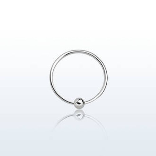 Серебро пирсинг В нос кольцо диаметр 8мм. без вставок без покрытия ns05