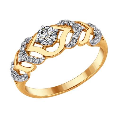 Серебро кольцо золочение 93010678 Sokolov 18(р)