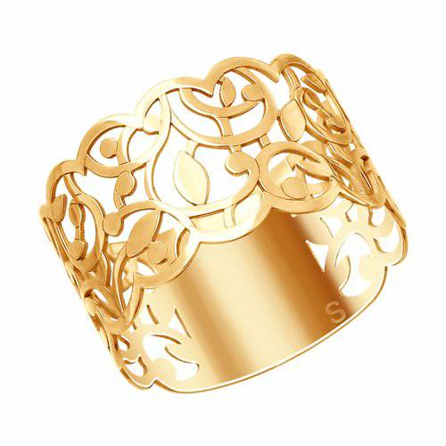 Серебро 925 пробы кольцо золочение 93010738 Sokolov 19(р)