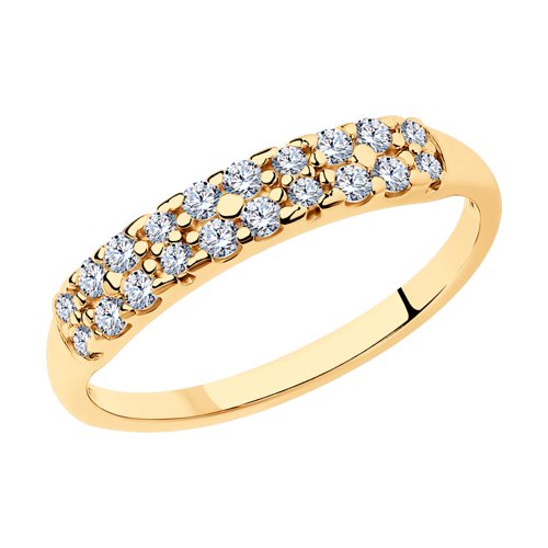 Серебро кольцо фианит золочение 93010535 18,5 Sokolov 18,5(р)