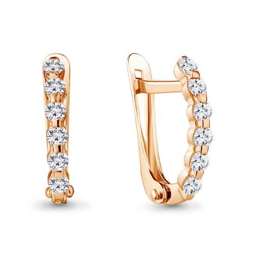 Серебро серьги фианит золочение 49172а.6 AQUAMARINE