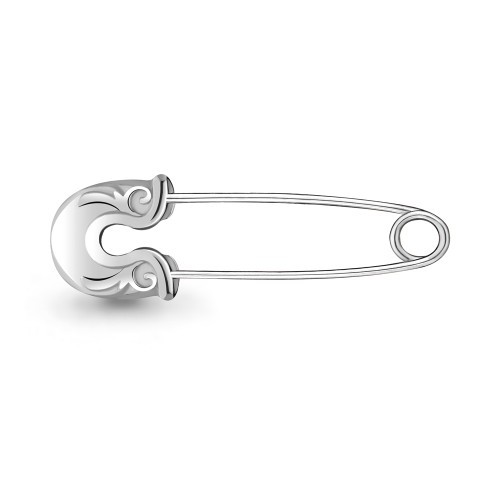 Серебро булавка без вставок родий 71500.5 AQUAMARINE