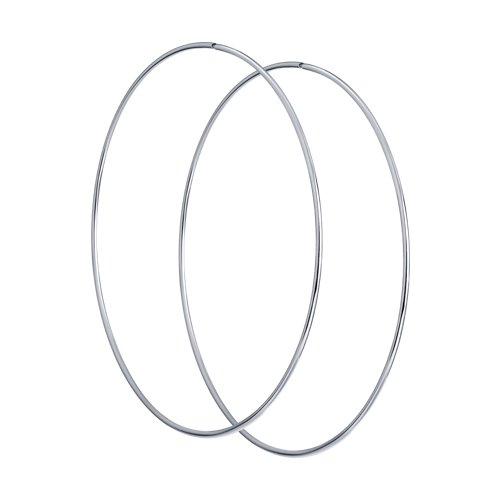 Серебро серьги конго 50мм. без вставок родий 94140049 Sokolov