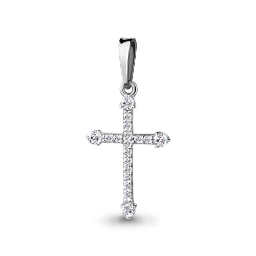 Серебро подвеска фианит родий 24570а.5 AQUAMARINE