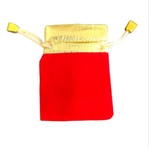 Ювелирная упаковка мешочек 9,5*7*0,3см. красный бархат 93363