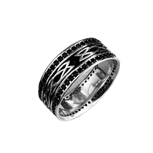 Серебро кольцо 3,9г фианит оксид 93437 17(р)