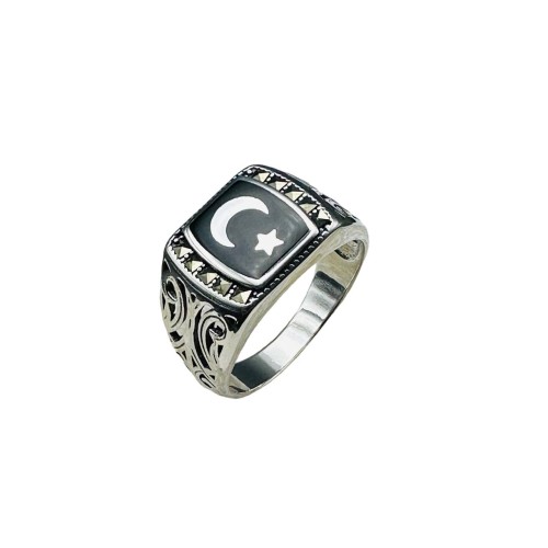 Серебро кольцо эмаль родий 93915 18,5(р)