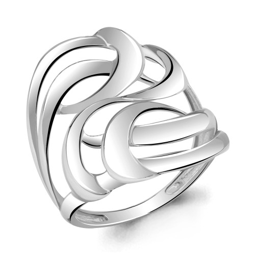 Серебро кольцо без вставок родий 52754.5 AQUAMARINE 19(р)