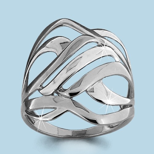 Серебро кольцо без вставок родий 52756.5 AQUAMARINE 20(р)