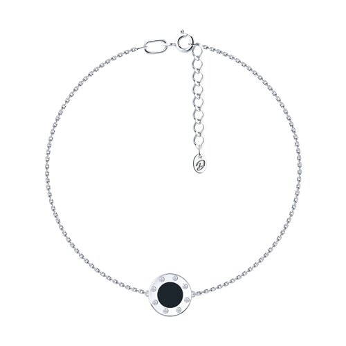 Серебро браслет родий 94-150-02235-1 Diamant 16(р)
