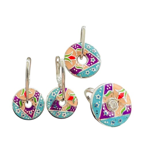 Серебро комплект к+с+п 18.8г эмаль 94286 18,5(р)