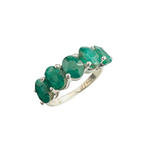 Серебро кольцо 4,5г изумруд 94305 19,5(р)
