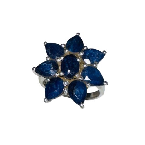 Серебро кольцо 6,5г сапфир 94308 18(р)