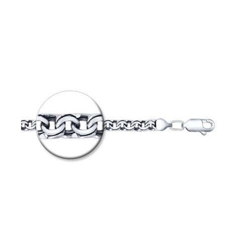 Серебро браслет оксид 95-150-14090-1 Diamant 21(р)