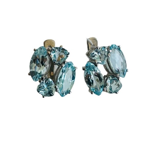 Серебро серьги топаз 50022290 Джунаид