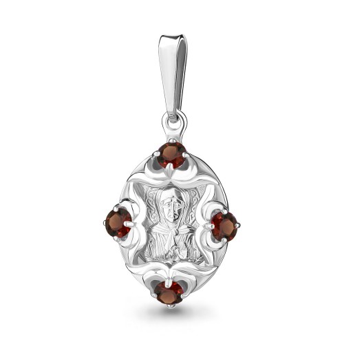 Серебро подвеска гранат золочение 2226503.6 AQUAMARINE