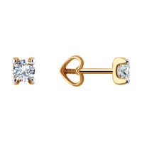 Золото 585 пробы серьги 51-122-00701-2 Diamant