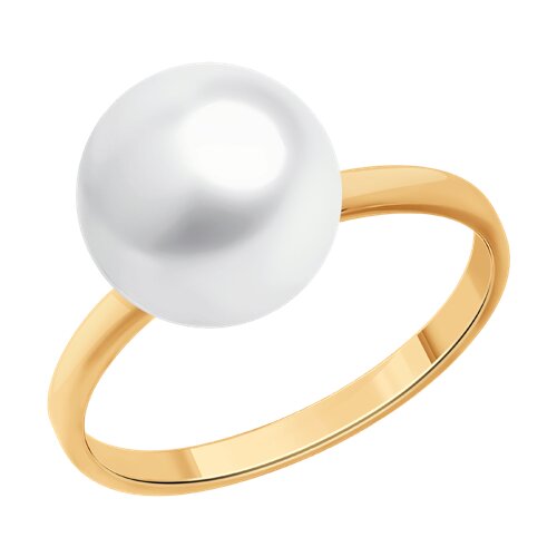 Серебро кольцо жемчуг золочение 93-310-01960-1 Diamant 18(р)