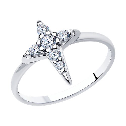 Серебро кольцо фианит родий 94013388 Sokolov 17(р)