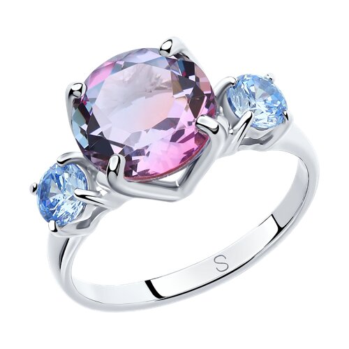 Серебро кольцо ситалл родий 92011718 Sokolov 19(р)