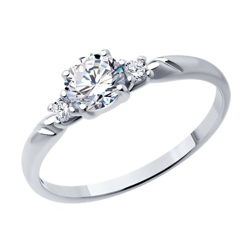 Серебро кольцо фианит родий 94013819 Sokolov 19(р)