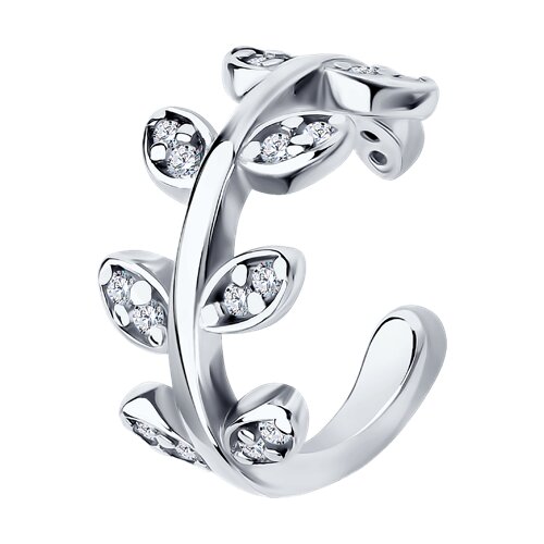 Серебро серьги кафы родий 94170366 Sokolov