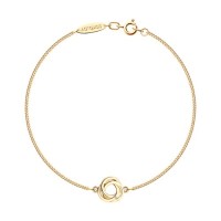 Серебро браслет бриллиант золочение 87050008 Sokolov 17(р)