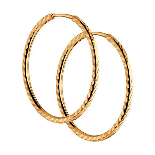 Серебро 925 пробы серьги конго золочение 93140071
