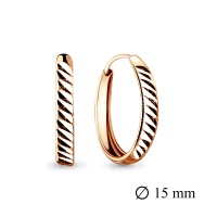 Серебро 925 пробы серьги конго без вставок золочение 32095.6 AQUAMARINE