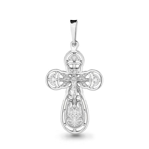 Серебро 925 пробы подвеска без вставок родий 11985.5 AQUAMARINE