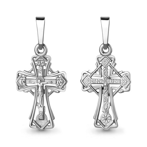 Серебро 925 пробы подвеска без вставок родий 11433.5 AQUAMARINE